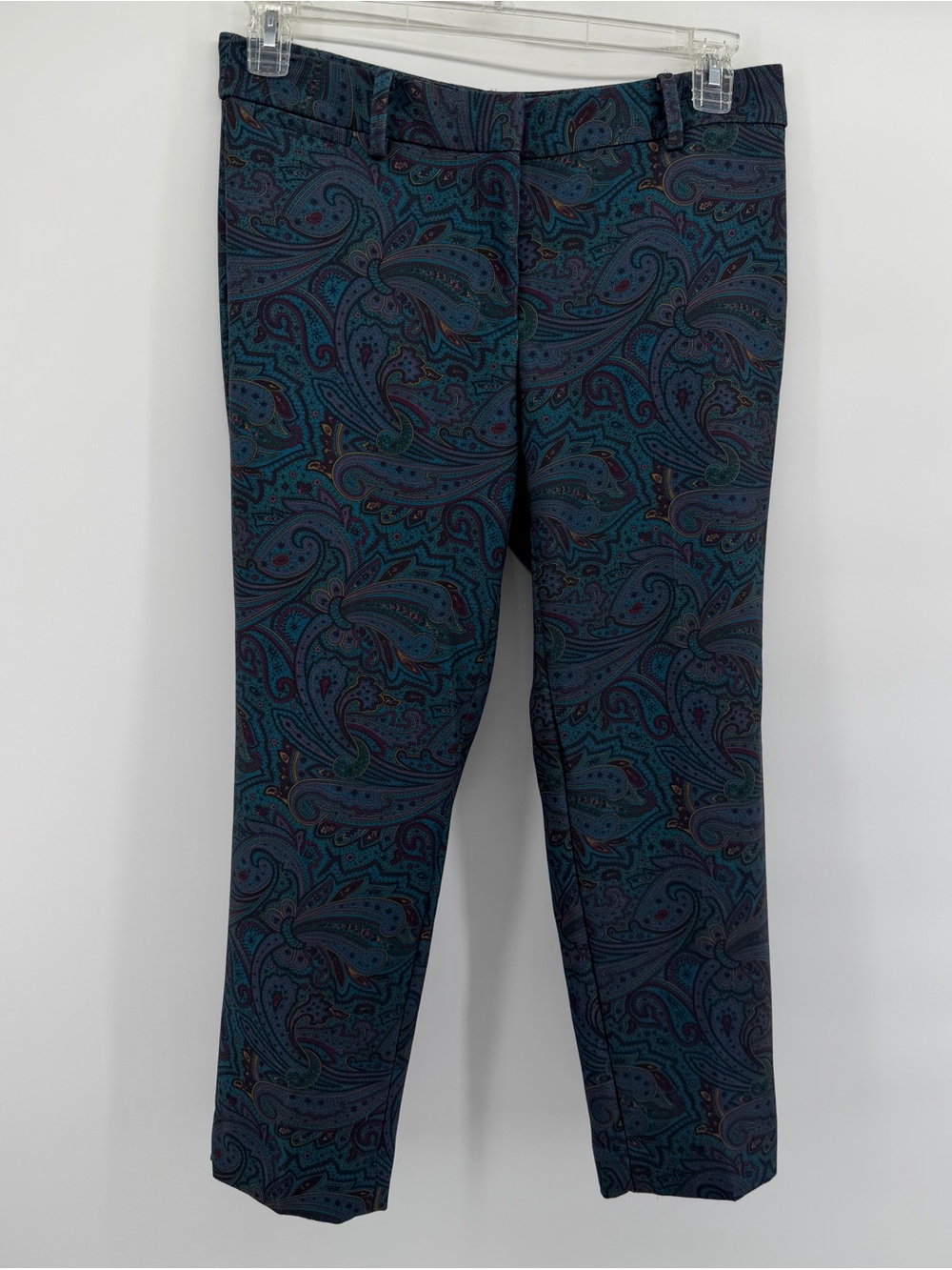 Talbots Teal Paisley Stretch Chinos